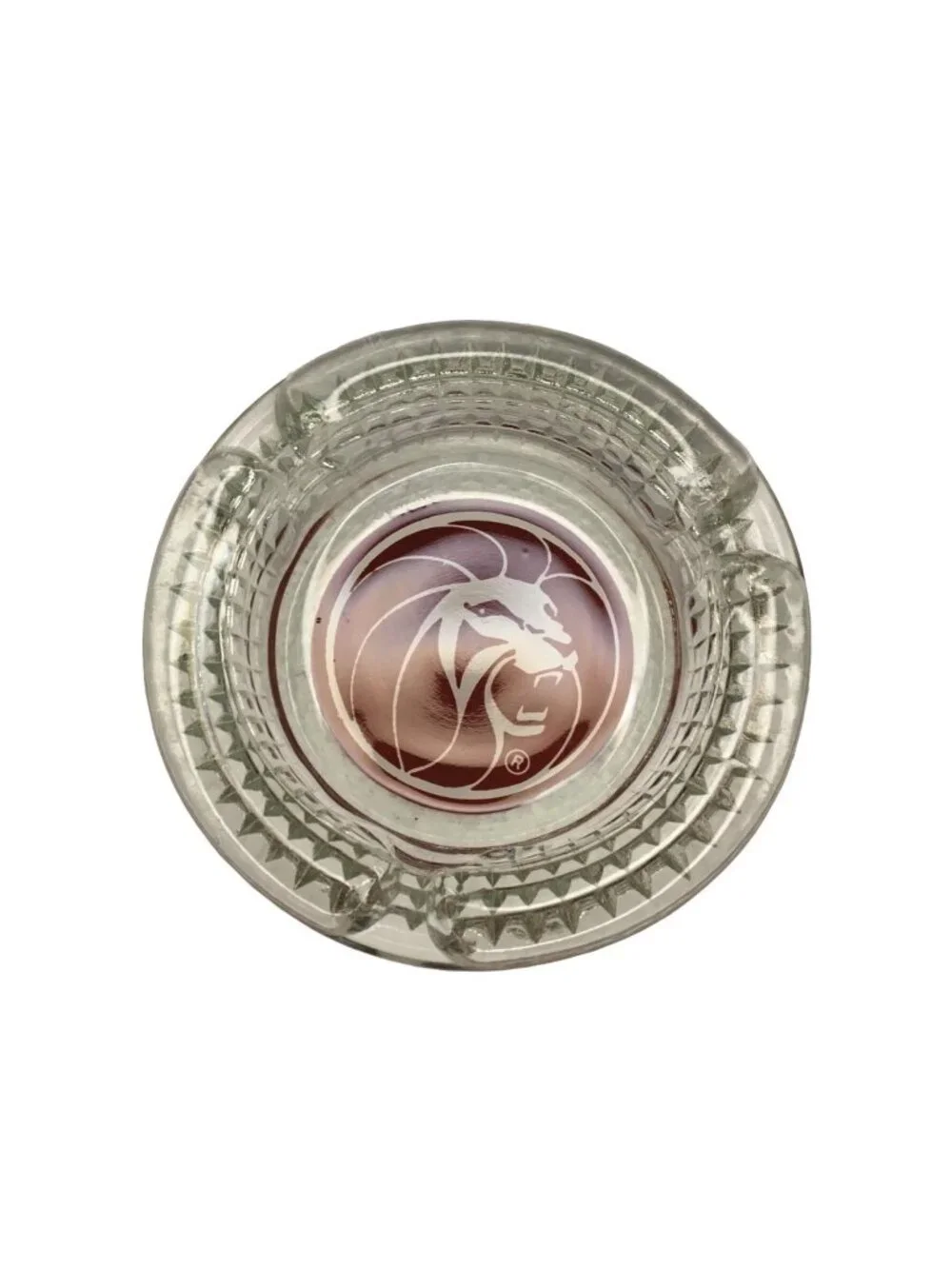 MGM Grand Hotel Logo Advertising Cigarette Ashtray Round Vintage Retro